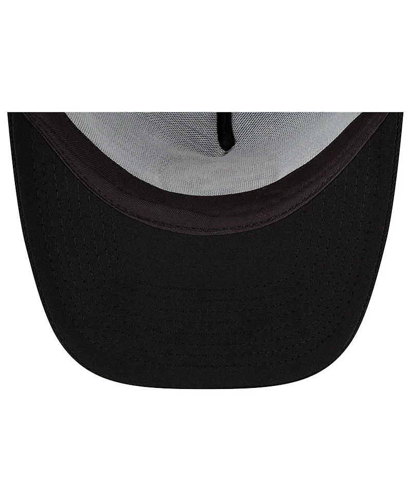 Men's New Era Black Cincinnati Bengals A-Frame Trucker 9FORTY Adjustable Hat