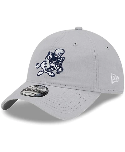 Men's New Era Gray Dallas Cowboys Retro Main Core Classic 2.0 9TWENTY Adjustable Hat