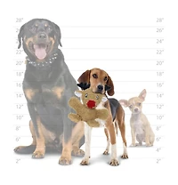 Mighty Microfiber Ball Med Reindeer, Durable Squeaky Holiday Dog Toy