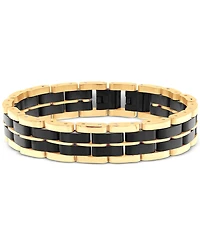 Blackjack Men's Watch Link Bracelet in Yellow and Black Ion-Plated Stainless Steel