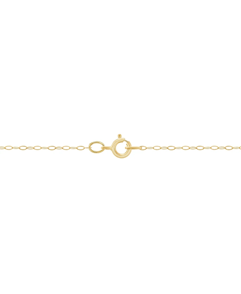 Italian Gold Polished Cornicello Horn 18" Necklace in 10k Gold