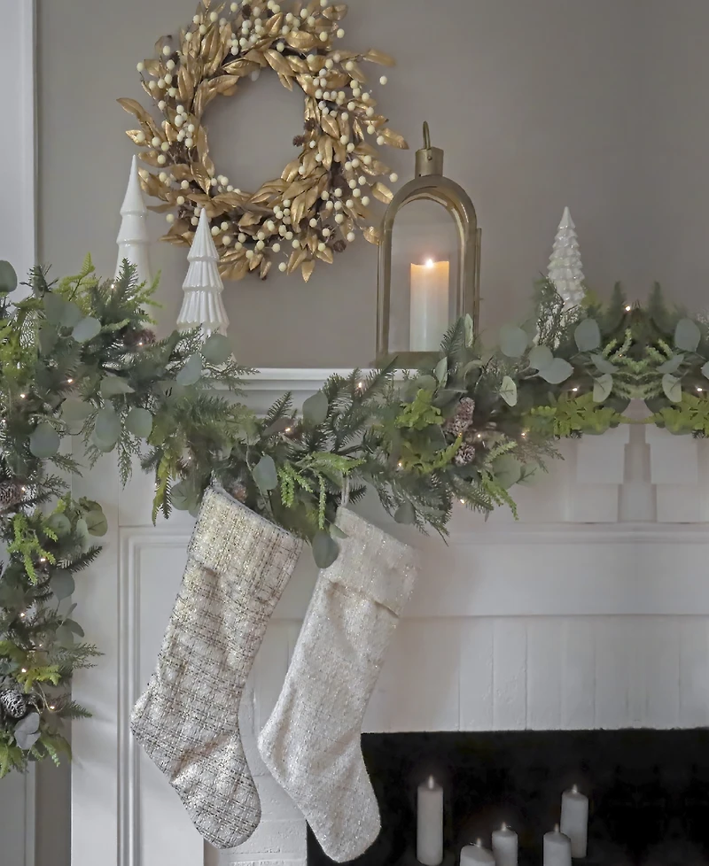 National Tree Company 9' Hgtv Home Collection Pre-Lit Winter Garden Garland