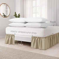 Ruffled Elastic Wrap Around Bedskirt Inch Drop