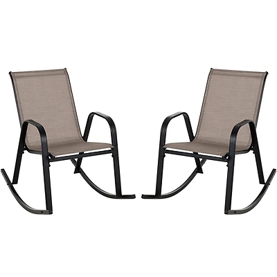 4 Pcs Patio Rocking Chair Heavy-Duty Metal Rocker Outdoor Anti-Slip