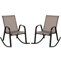 4 Pcs Patio Rocking Chair Heavy-Duty Metal Rocker Outdoor Anti-Slip