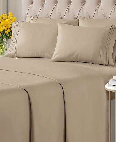 Piece Microfiber Solid Sheet Set