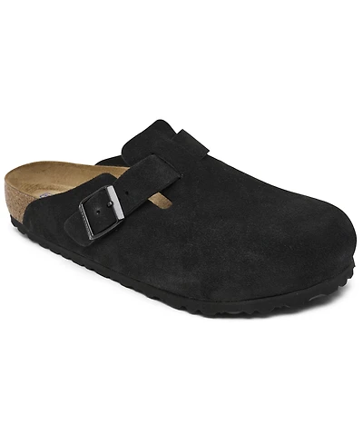 Birkenstock Men's Boston Soft Footbed Suede Leather Clogs from Finish Line