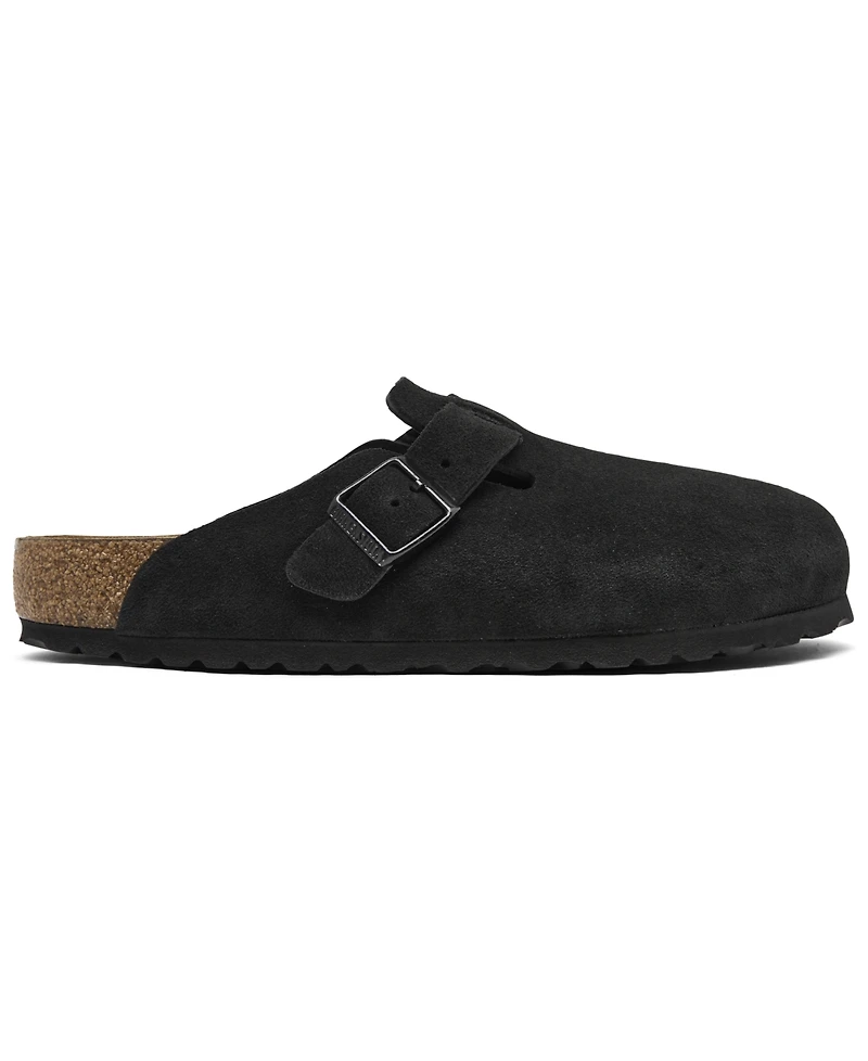 Birkenstock Men's Boston Soft Footbed Suede Leather Clogs from Finish Line