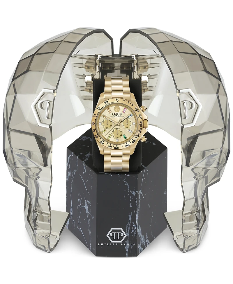 Philipp Plein Women's Chronograph Nobile Gold-Tone Stainless Steel Bracelet Watch 38mm