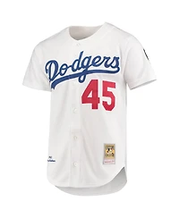 Men's Mitchell & Ness Pedro Martinez White Los Angeles Dodgers 1993 Cooperstown Collection Home Authentic Jersey