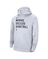 Men's and Women's Nike White Memphis Grizzlies 2023/24 Performance Spotlight On-Court Practice Pullover Hoodie