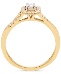 Diamond Halo Twist Engagement Ring (1/4 ct. t.w.) in 14k Gold