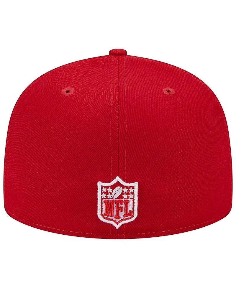 Men's New Era Scarlet Kansas City Chiefs Super Bowl Liv Main Patch 59FIFTY Fitted Hat