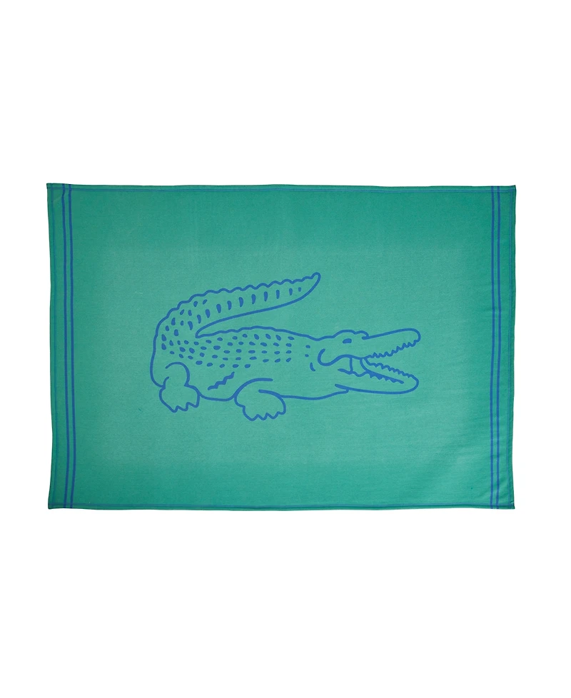 Lacoste Home Vintage-Like Croc Throw, 50" x 70"