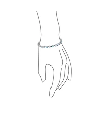 Bling Jewelry Solitaire Round Created Opal Tennis Bracelet Sterling Silver