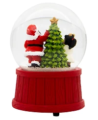Kurt Adler 100mm Musical African American Santa Water Globe