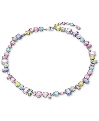 Swarovski Silver-Tone Crystal Mixed Cut Collar Necklace, 14" + 1-3/4" extender
