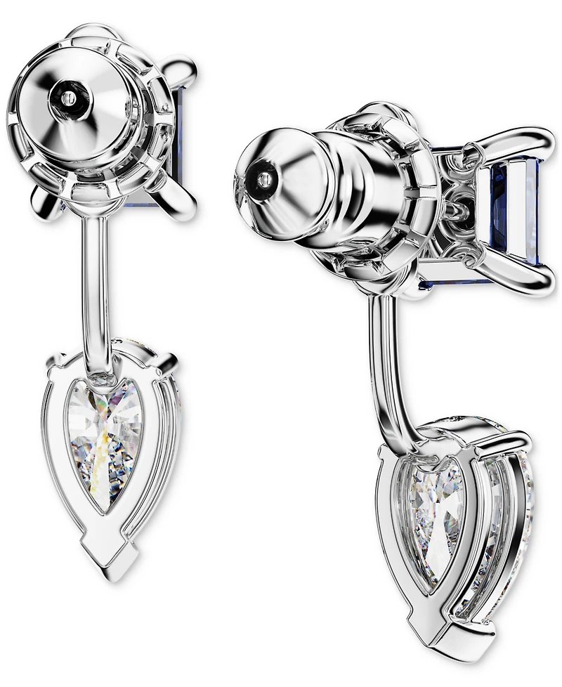 Swarovski Rhodium-Plated Mixed Crystal Ear Jacket Earrings