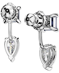 Swarovski Rhodium-Plated Mixed Crystal Ear Jacket Earrings