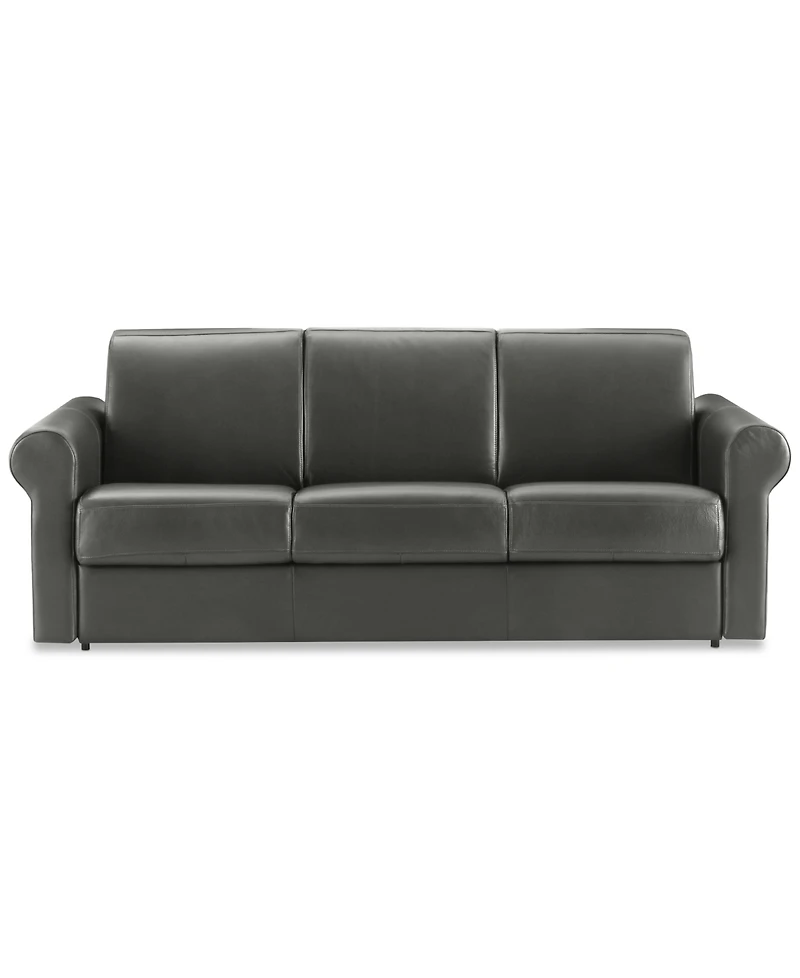 Elsher 85" Leather Sleeper Sofa, Created for Macy's