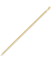 Men's Cuban Link Bracelet 18k Gold-plated Sterling Silver &