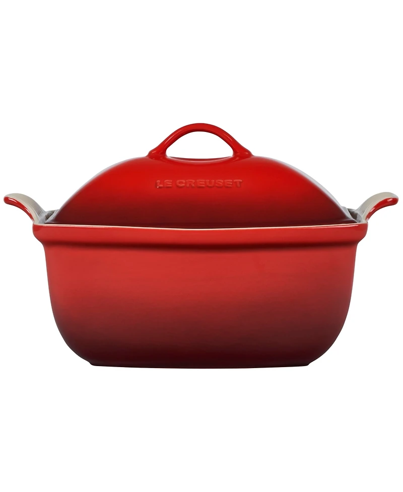 Le Creuset Heritage Stoneware 4.5 Quart Deep Baker with Lid