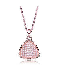 Sterling Silver Cubic Zirconia Triangle Shaped Pendant