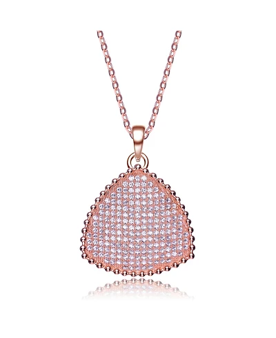 Sterling Silver Cubic Zirconia Triangle Sparkle Pendant