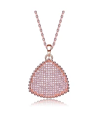 Sterling Silver Cubic Zirconia Triangle Sparkle Pendant
