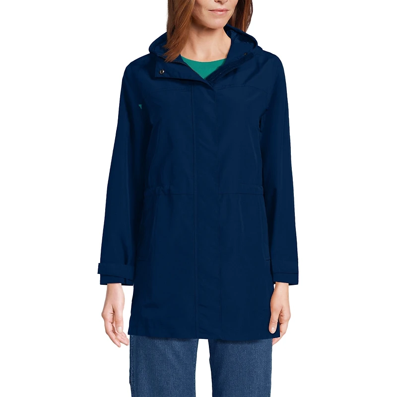 Lands' End Women's Squall Hooded Waterproof Raincoat
