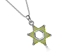 Sterling Silver Cubic Zirconia Small Star of David Necklace