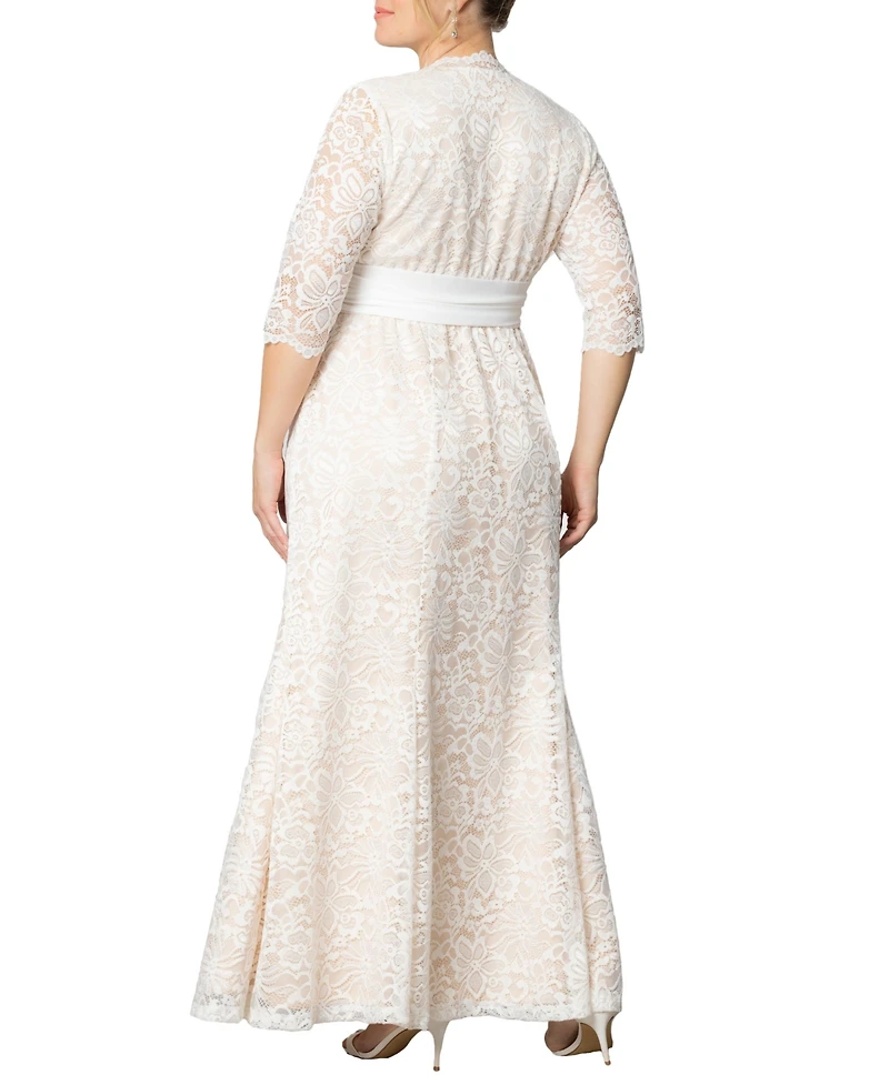 Kiyonna Plus Amour Lace Wedding Gown