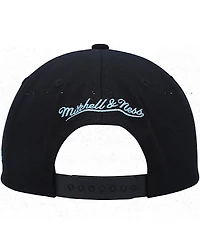 Men's Mitchell & Ness Black Los Angeles Lakers Hardwood Classics Mvp Team Script 2.0 Snapback Hat
