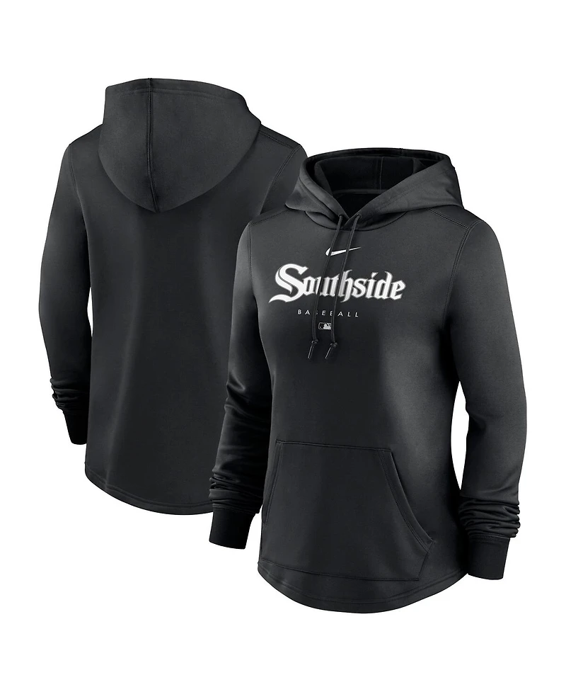 Women's Nike Black Chicago White Sox City Connect Pregame Performance Pullover Hoodie