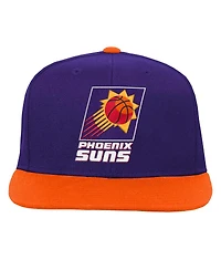 Big Boys and Girls Mitchell & Ness Purple, Orange Phoenix Suns Two-Tone Snapback Hat