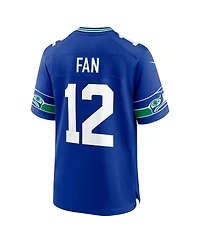 Men's Nike 12th Fan Royal Seattle Seahawks Throwback Player Game Jersey