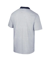 Men's Colosseum White Penn State Nittany Lions Print Stripe Polo Shirt