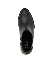 Calvin Klein Women's Dhara Logo Strap Block Heel Booties