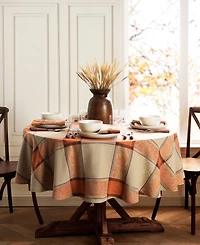 Elrene Autumnal Harvest Jacquard Tablecloth, 60" x 84" Oval