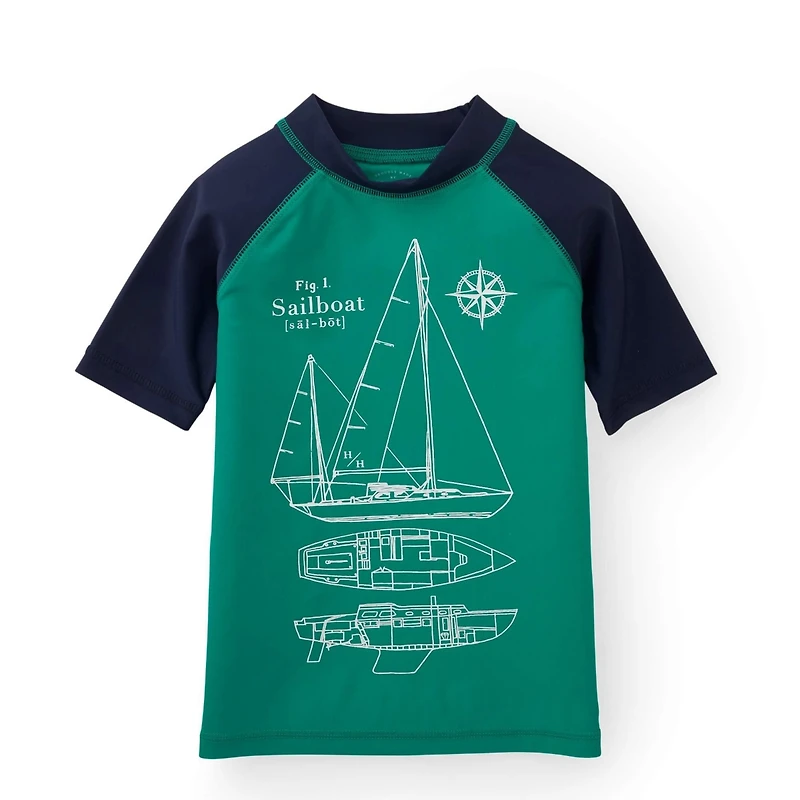 Hope & Henry Big Boys Short Sleeve Rash Guard