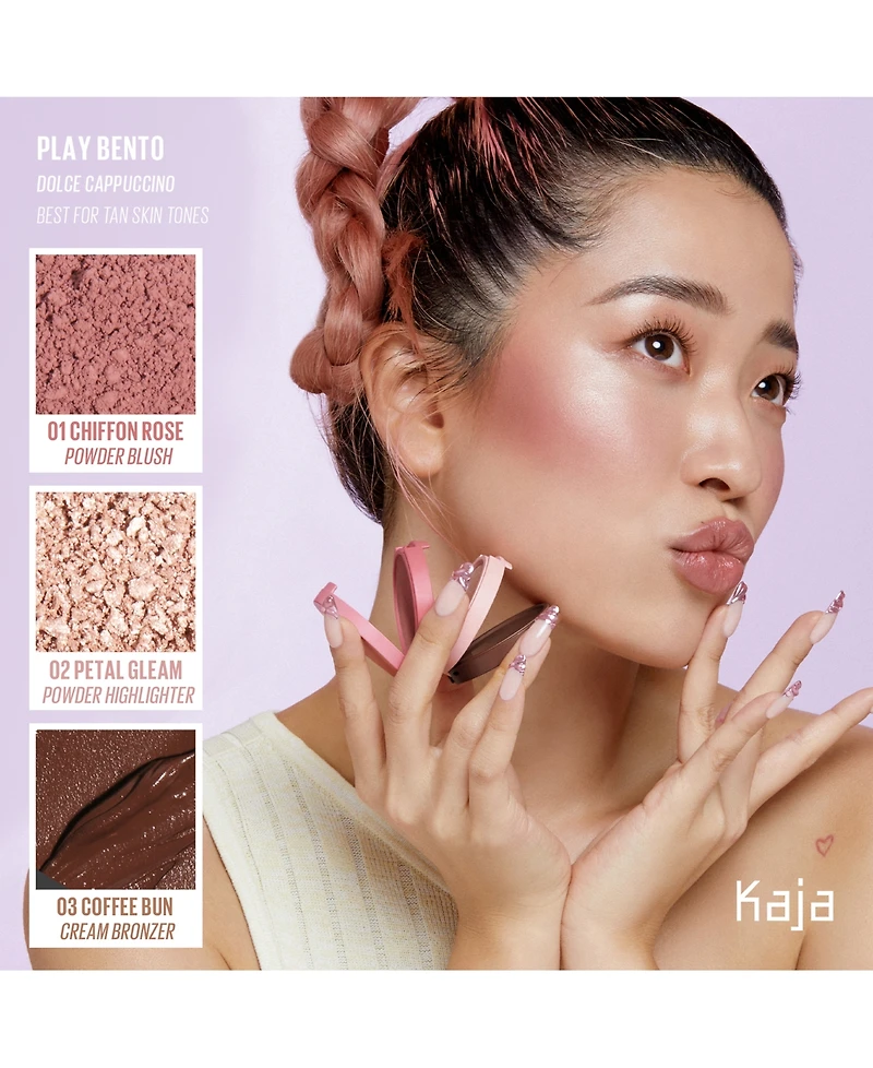 Kaja Face Bento Cream Bronzer, Powder Blush & Highlighter Sculpting Trio