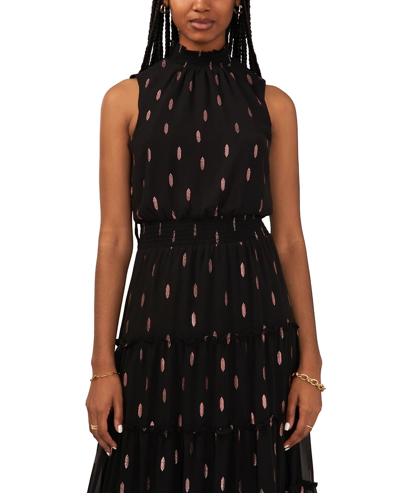 Msk Women's Sleeveless Tiered Maxi Dress