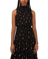 Msk Women's Sleeveless Tiered Maxi Dress