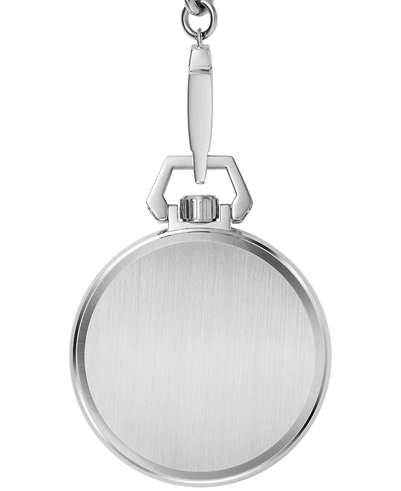 Bulova Men's Automatic Classic Sutton Stainless Steel Chain Pocket Watch 50mm