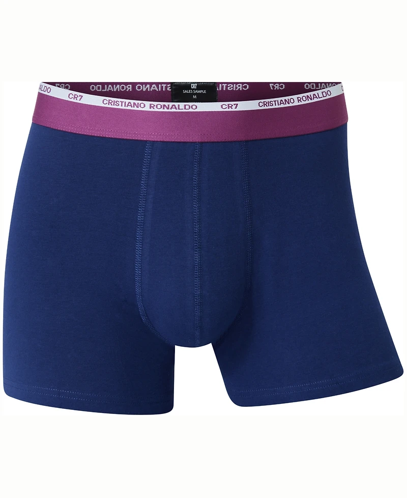 CR7 Men's Cotton Blend Trunks in Travel Bag, Pack of 5