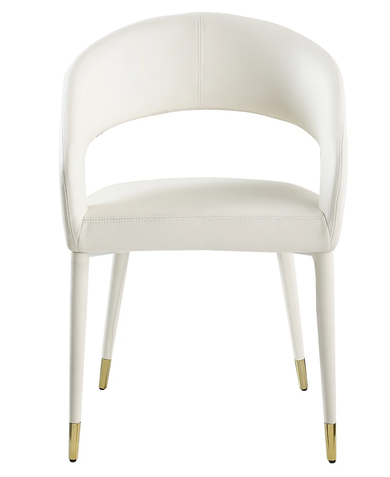 Best Master Furniture Jacques 32" Faux Leather Dining Chairs, Set of 2