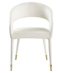 Best Master Furniture Jacques 32" Faux Leather Dining Chairs, Set of 2