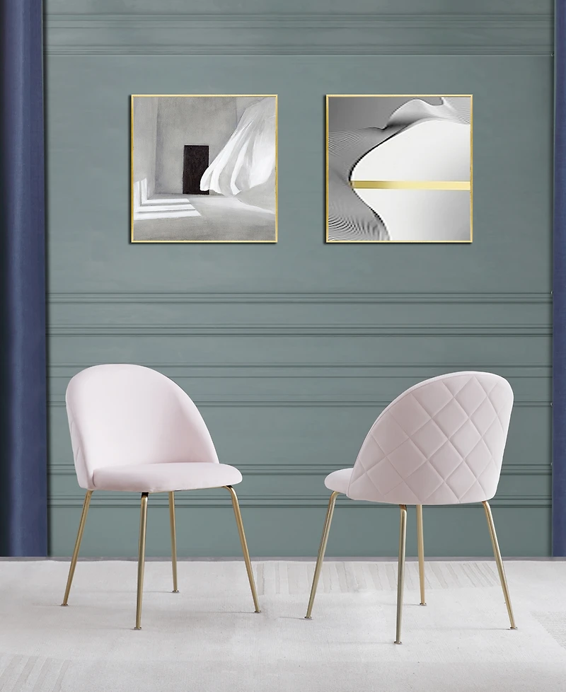 Best Master Furniture Miramar 31" Velvet Metal Dining Chairs