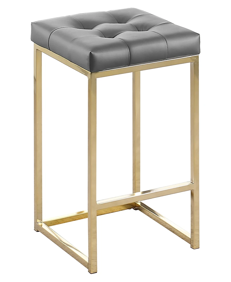 Best Master Furniture Jersey 27" Faux Leather Counter Height Stools, Set of 2
