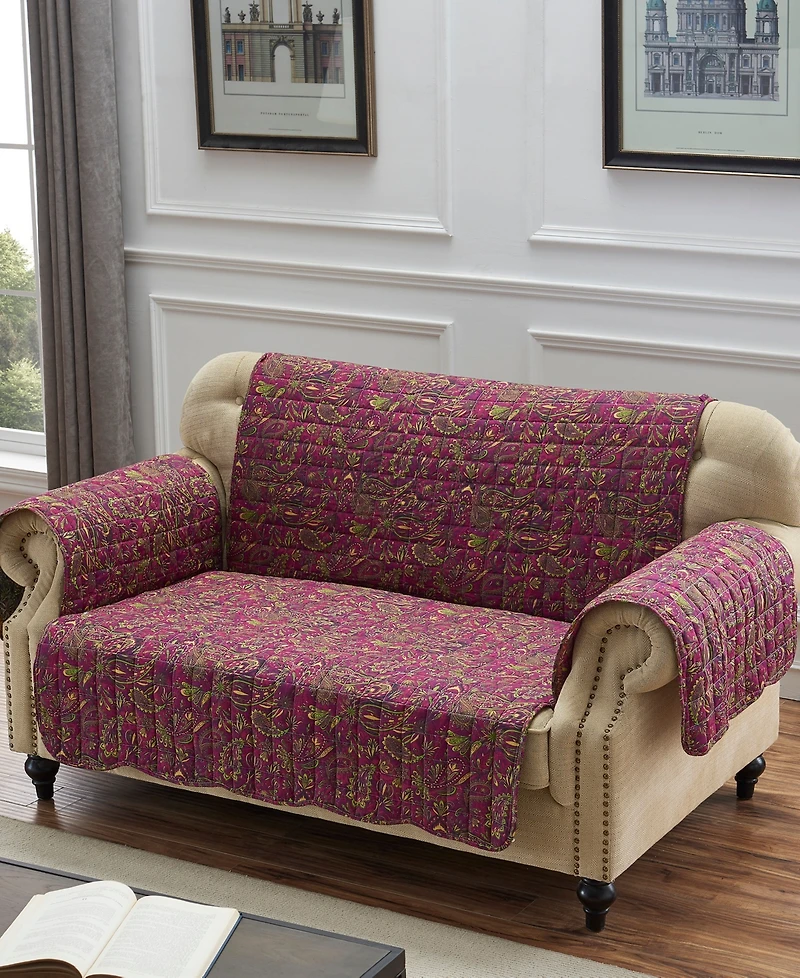 Greenland Home Fashions Paisley Slumber Loveseat Protector, 103" x 76"